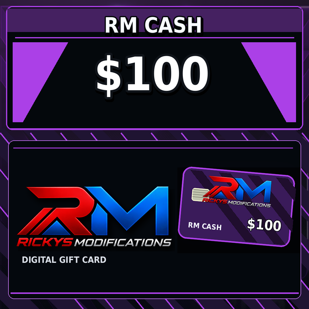 RM CASH $100 gift card artwork