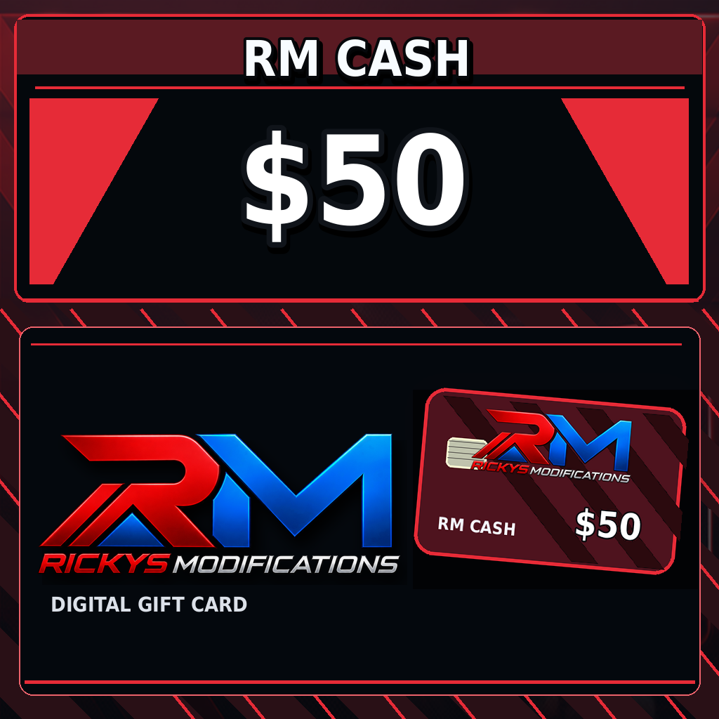 RM CASH $50 gift card artwork