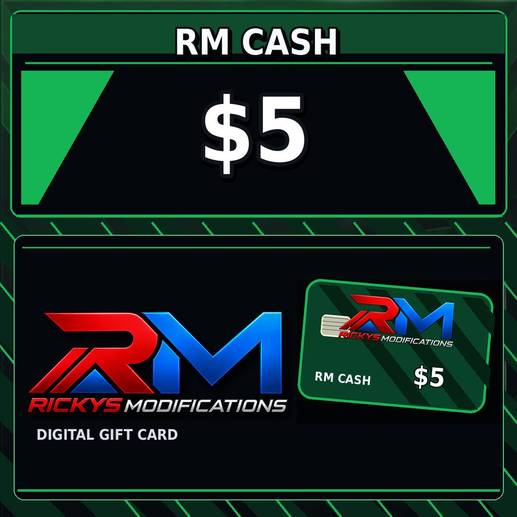 RM CASH $5 gift card artwork
